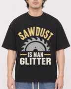 Mockup Boxy Heavyweight Tee Black male close-up 03