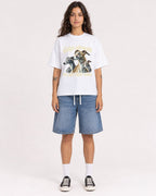 Mockup Boxy Heavyweight Tee White female full-body 06