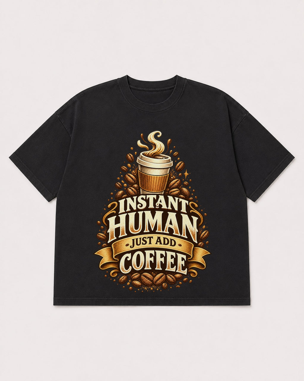 Mockup Boxy Heavyweight Tee Black product