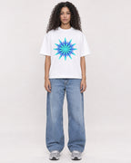 Mockup Boxy Heavyweight Tee White female full-body 10