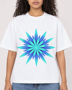 Mockup Boxy Heavyweight Tee White female close-up 10