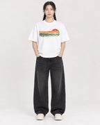 Mockup Boxy Heavyweight Tee White female full-body 43