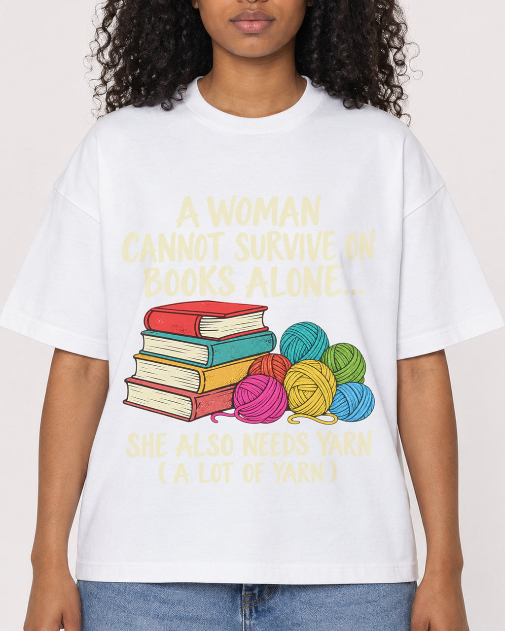 Mockup Boxy Heavyweight Tee White female close-up 05