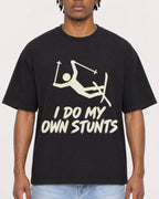 Mockup Boxy Heavyweight Tee Black male close-up 05