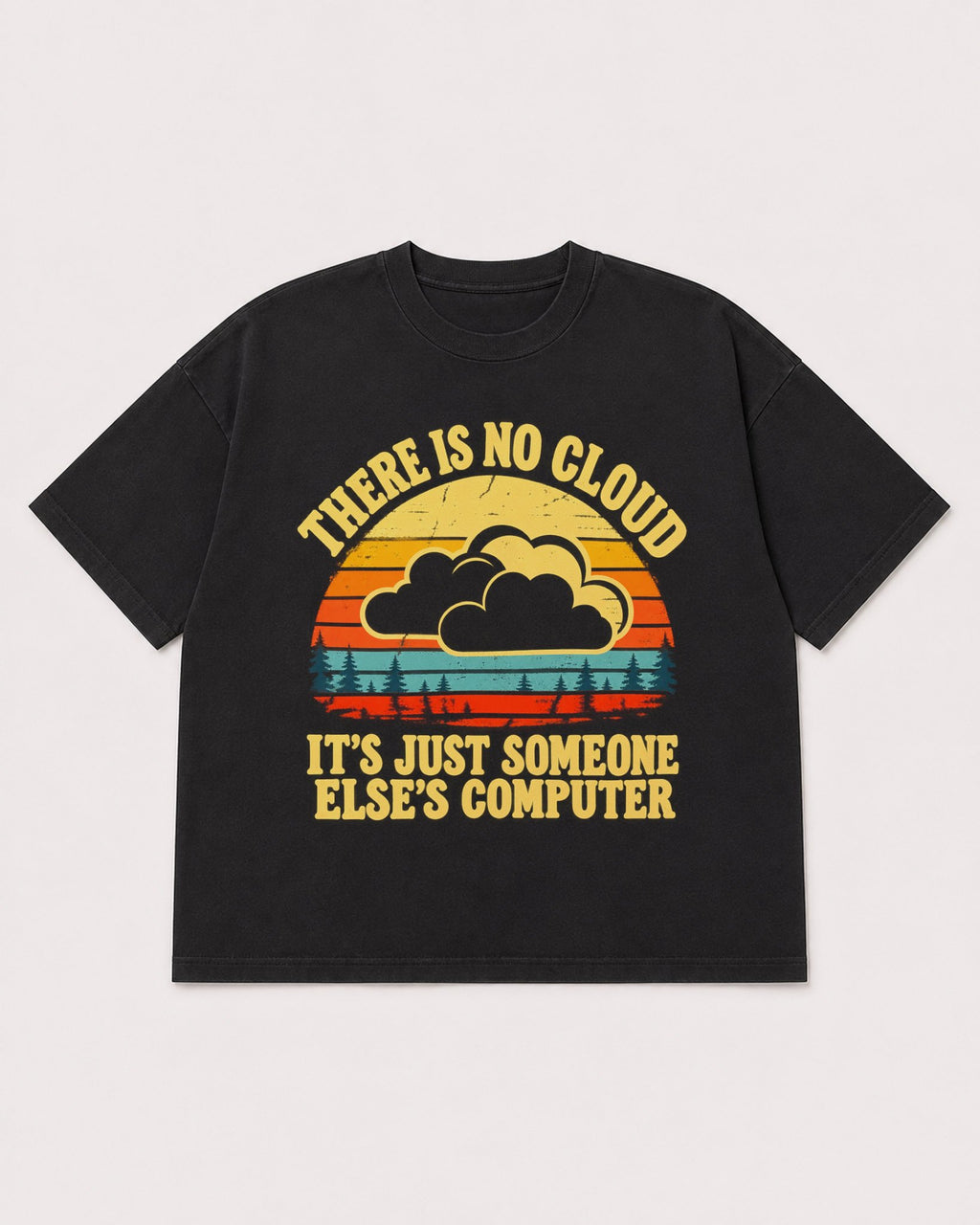 Mockup Boxy Heavyweight Tee Black product