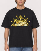 Mockup Boxy Heavyweight Tee Black male close-up 06