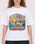 Mockup Boxy Heavyweight Tee White female close-up 09