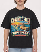Mockup Boxy Heavyweight Tee Black male close-up 09