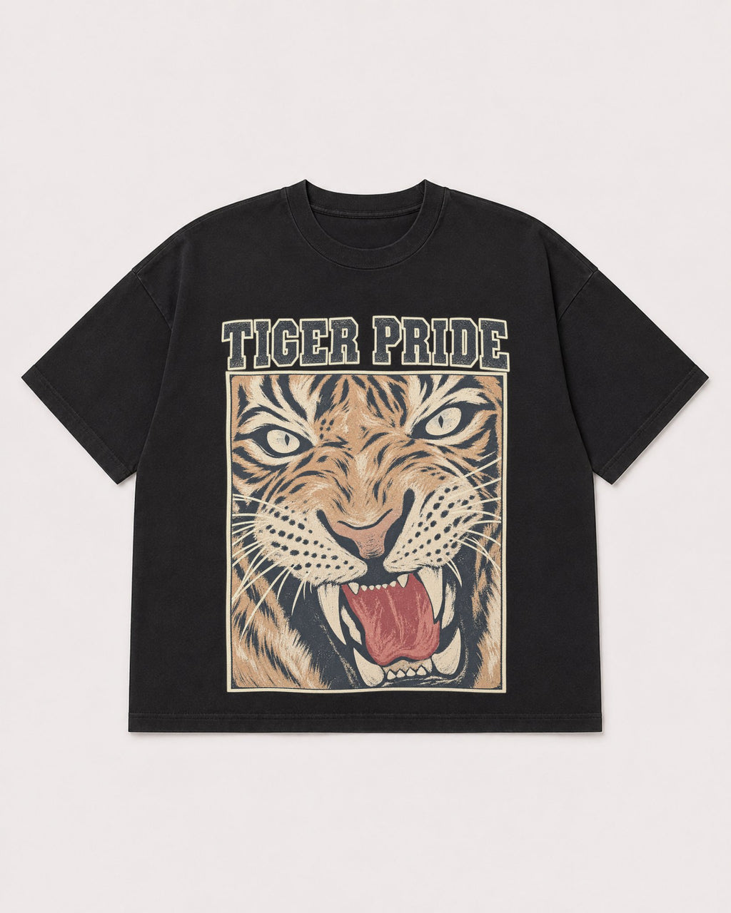 Mockup Boxy Heavyweight Tee Black product