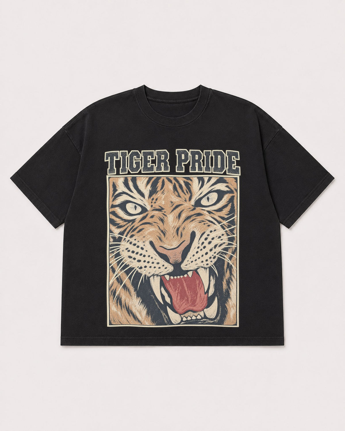 Mockup Boxy Heavyweight Tee Black product