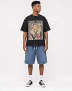 Mockup Boxy Heavyweight Tee Black male full-body 15