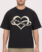 Mockup Boxy Heavyweight Tee Black male close-up 08