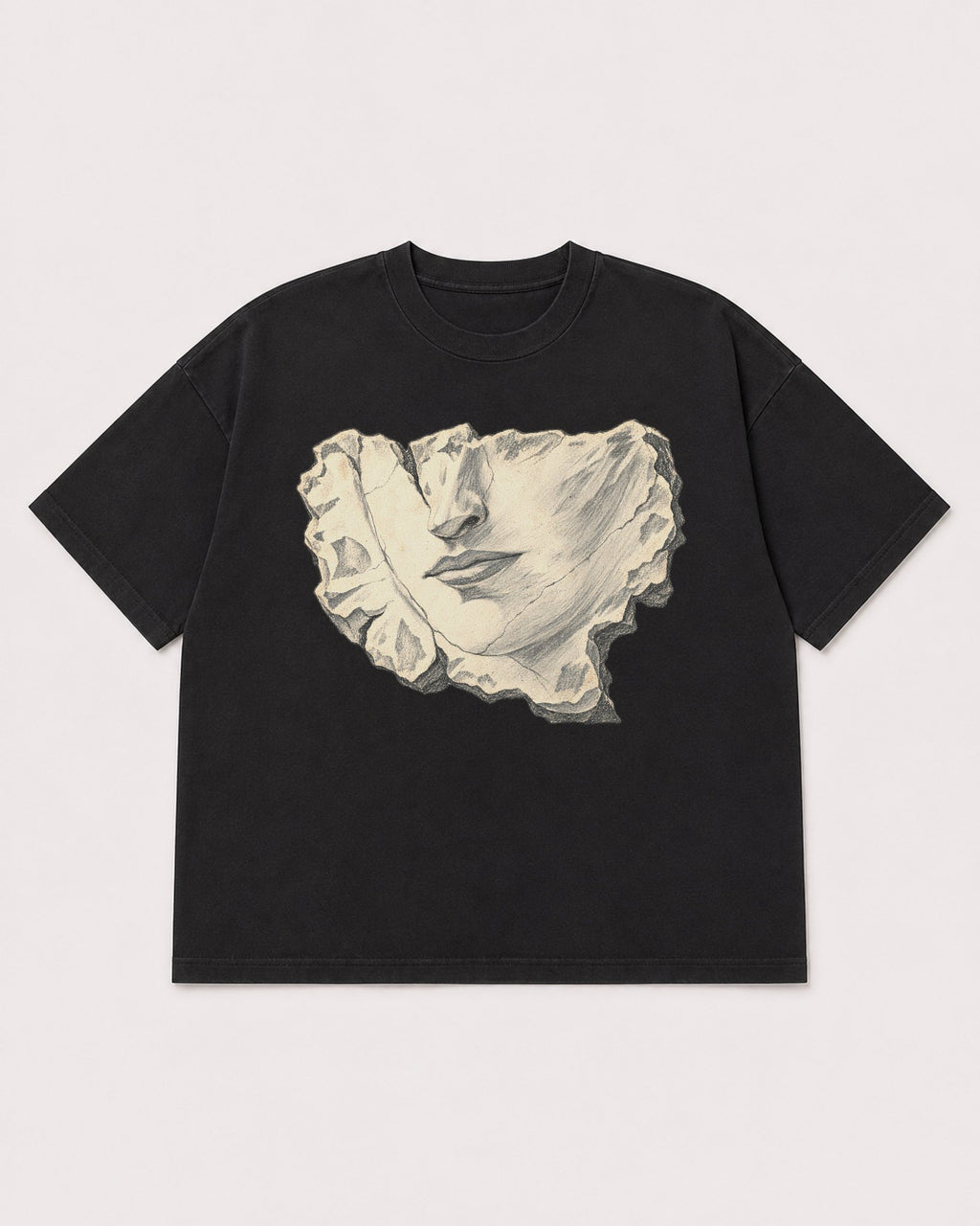 Mockup Boxy Heavyweight Tee Black product