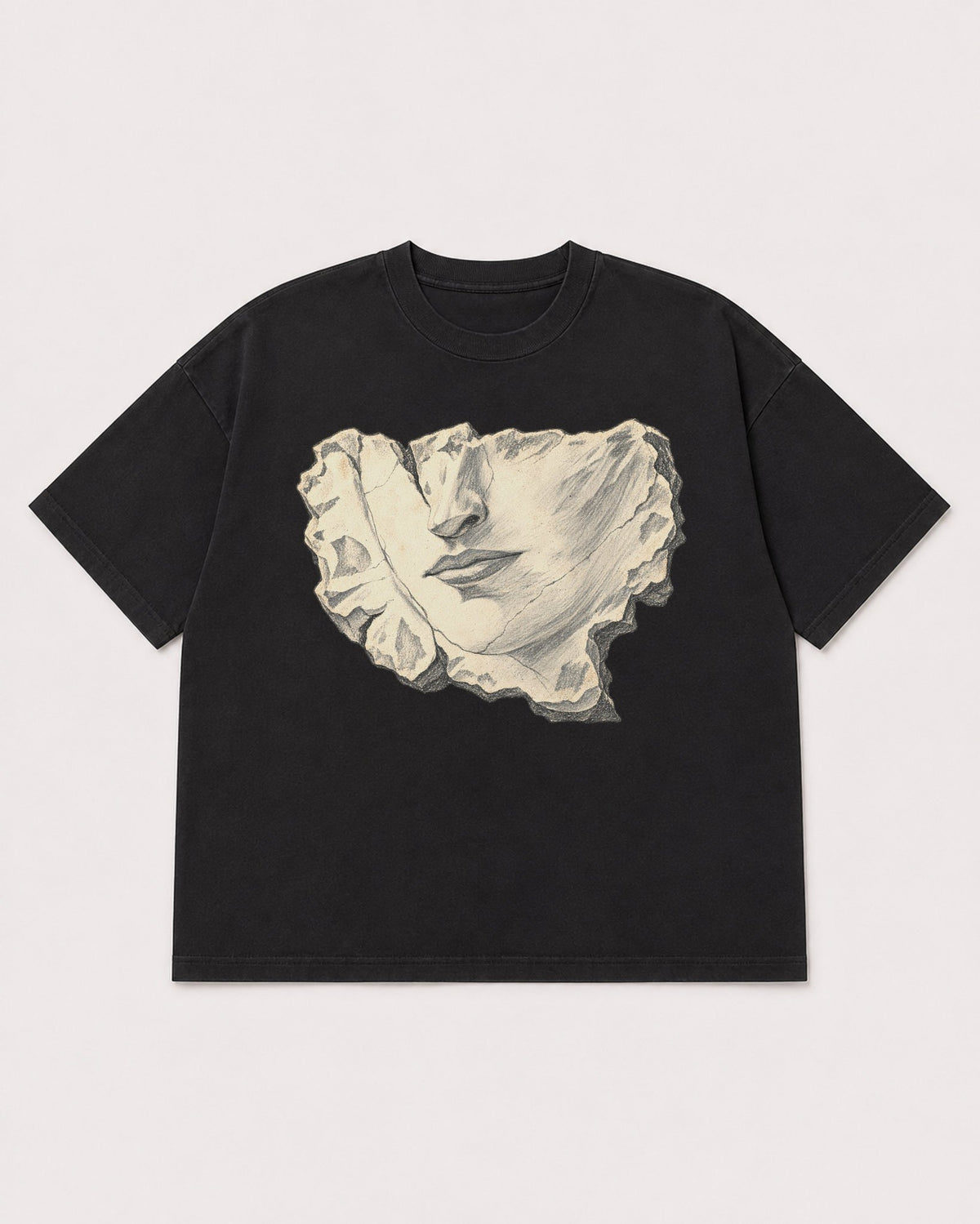 Mockup Boxy Heavyweight Tee Black product
