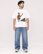 Mockup Boxy Heavyweight Tee White male full-body 02