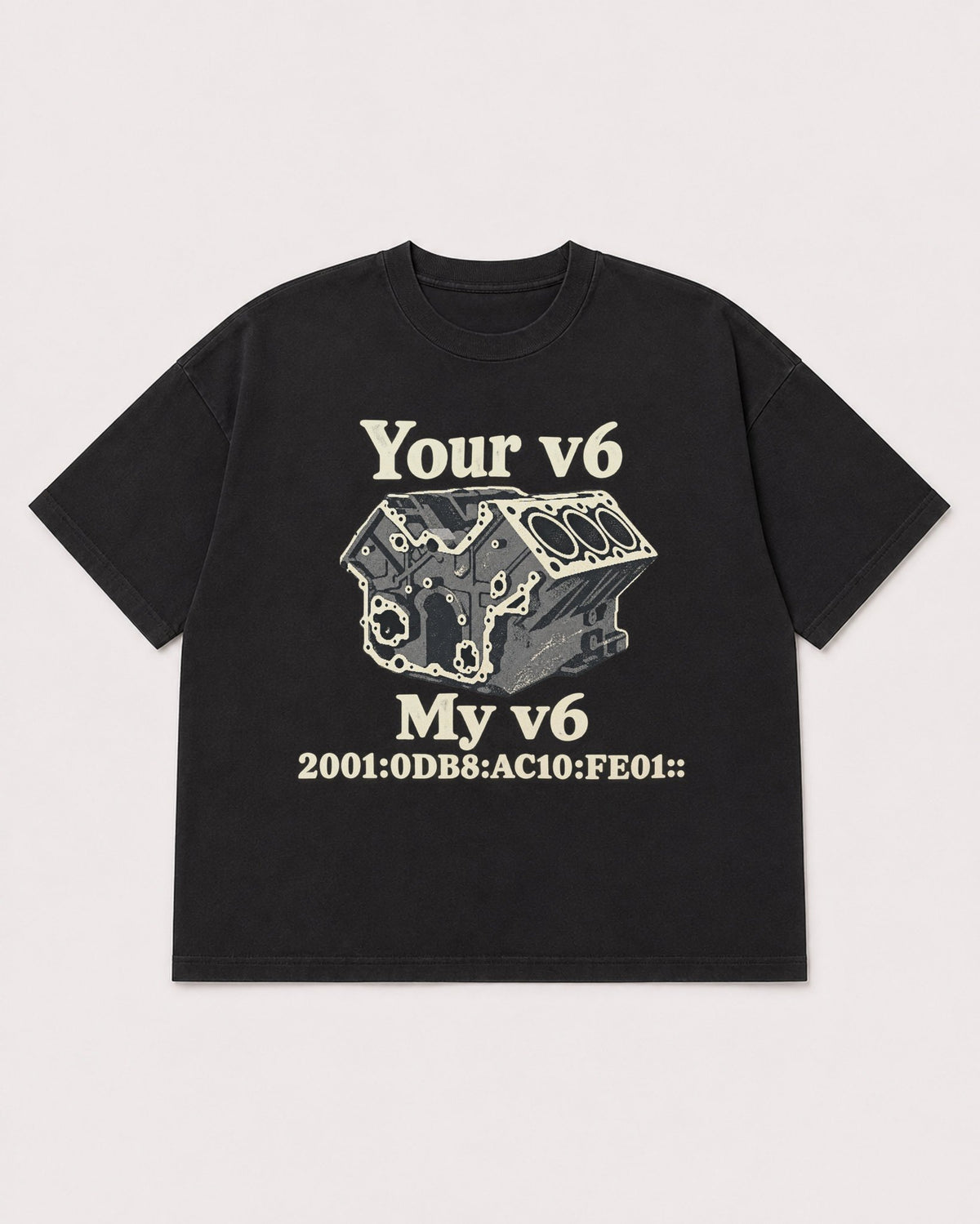 Mockup Boxy Heavyweight Tee Black product