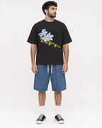 Mockup Boxy Heavyweight Tee Black male full-body 07