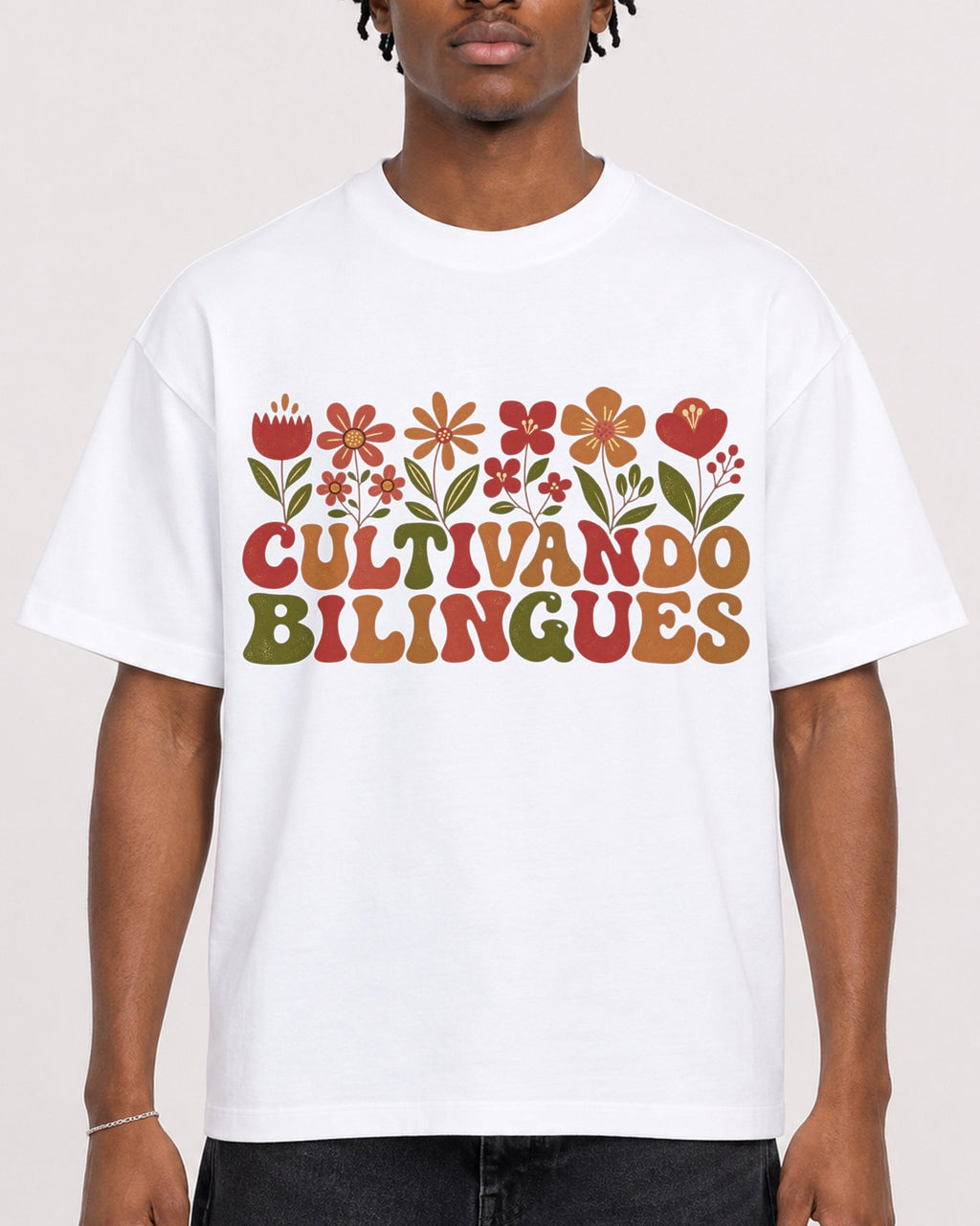 Mockup Boxy Heavyweight Tee White male close-up 05