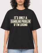 Mockup Boxy Heavyweight Tee Black female close-up 27