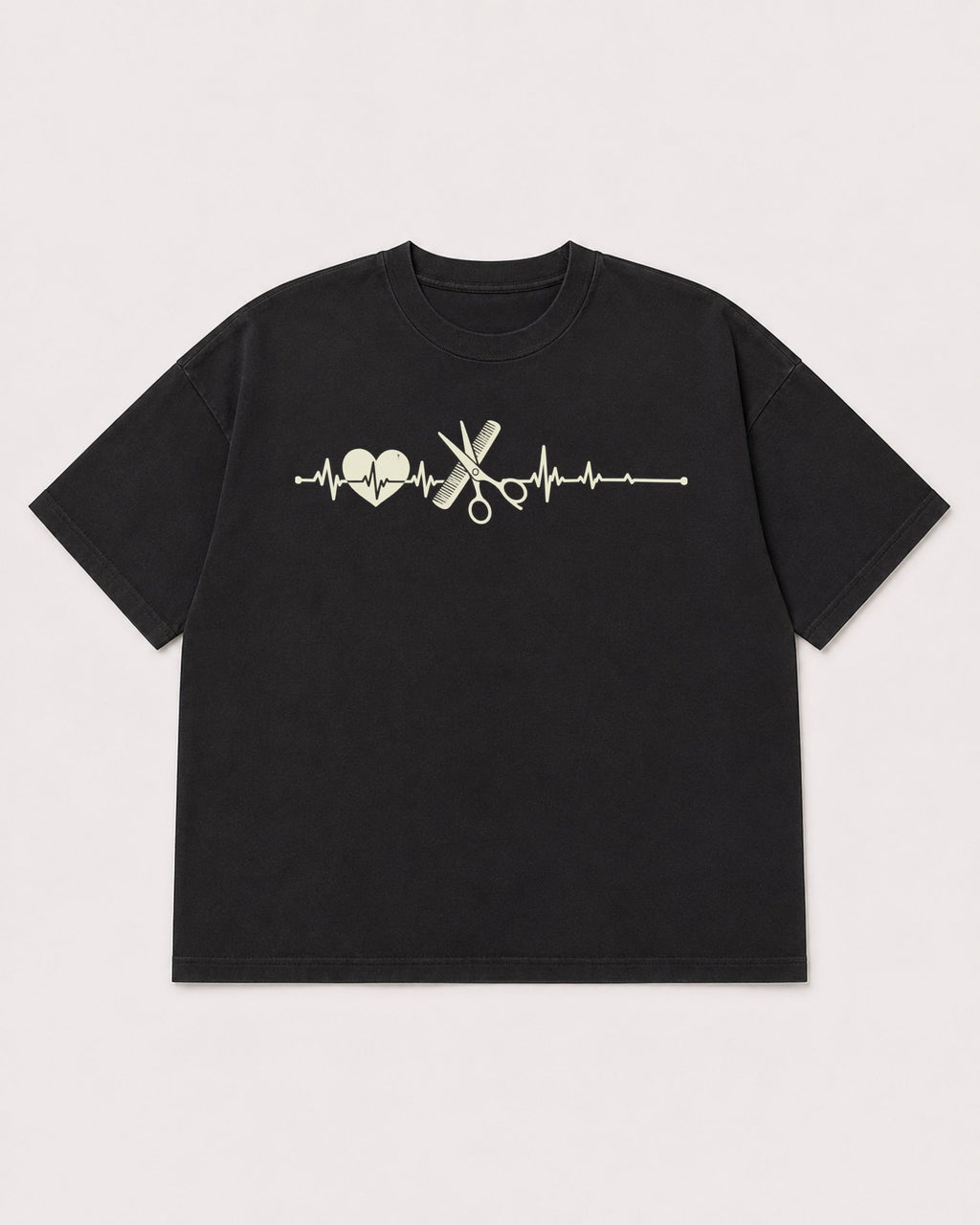 Mockup Boxy Heavyweight Tee Black product