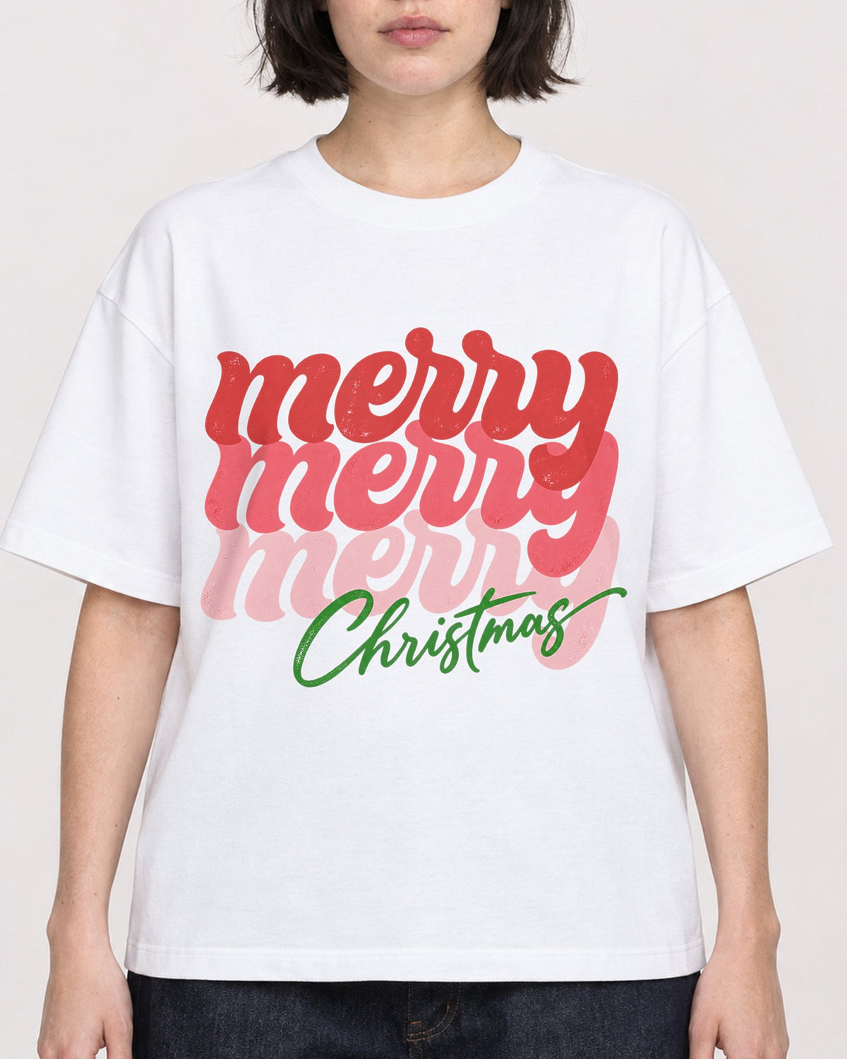 Mockup Boxy Heavyweight Tee White female close-up 39