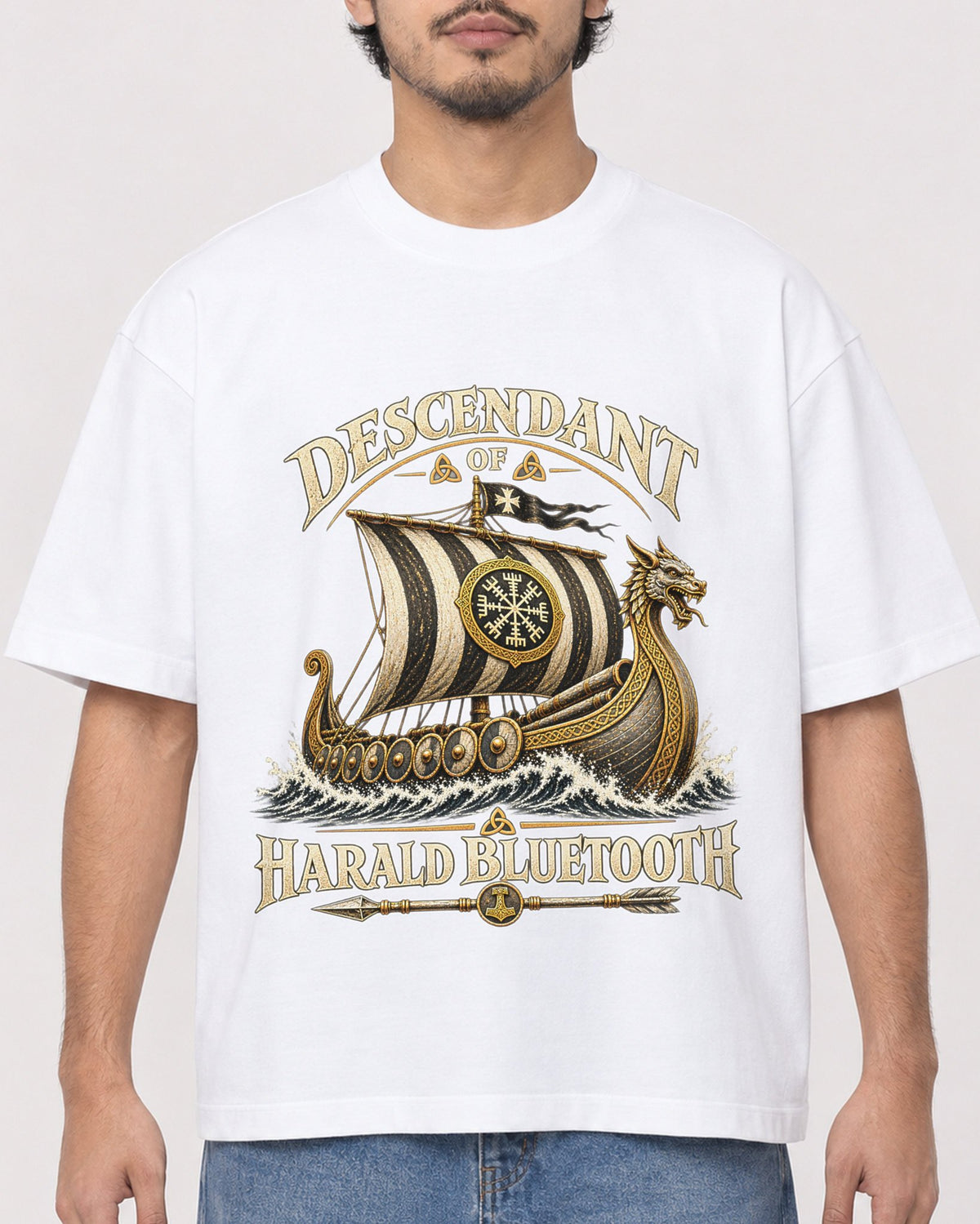 Mockup Boxy Heavyweight Tee White male close-up 02