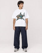 Mockup Boxy Heavyweight Tee White male full-body 06