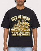 Mockup Boxy Heavyweight Tee Black male close-up 05