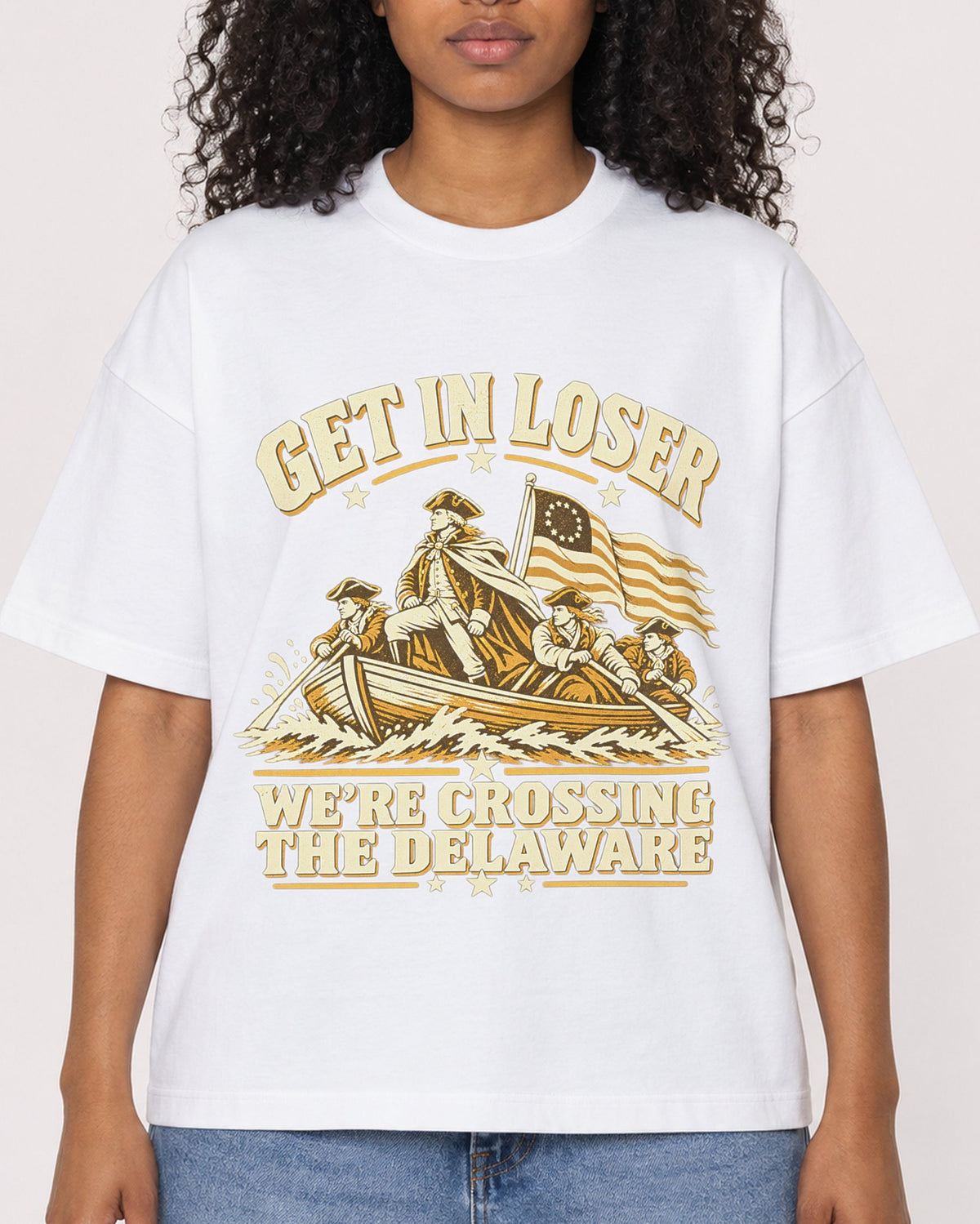 Mockup Boxy Heavyweight Tee White female close-up 05