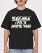 Mockup Boxy Heavyweight Tee Black male close-up 09