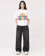 Mockup Boxy Heavyweight Tee White female full-body 03