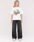 Mockup Boxy Heavyweight Tee White female full-body 08