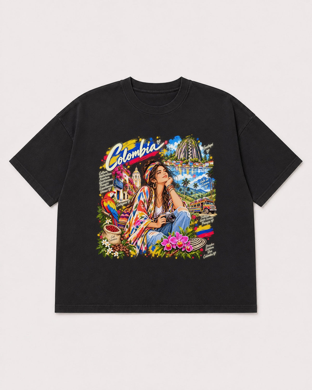 Mockup Boxy Heavyweight Tee Black product