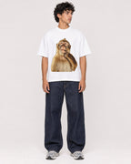 Mockup Boxy Heavyweight Tee White male full-body 26