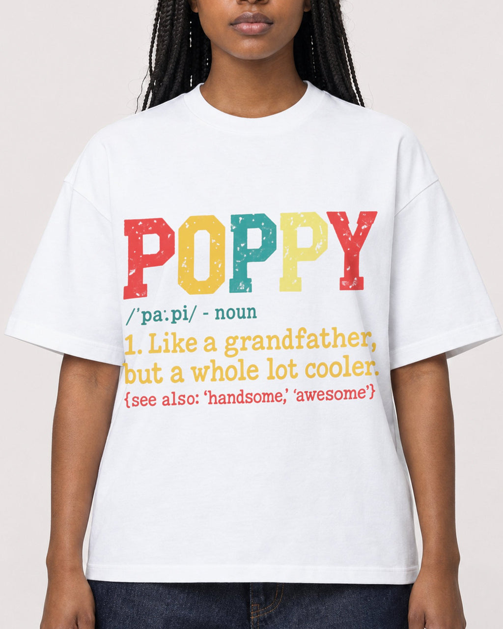 Mockup Boxy Heavyweight Tee White female close-up 04