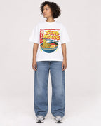 Mockup Boxy Heavyweight Tee White female full-body 40