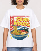 Mockup Boxy Heavyweight Tee White female close-up 40