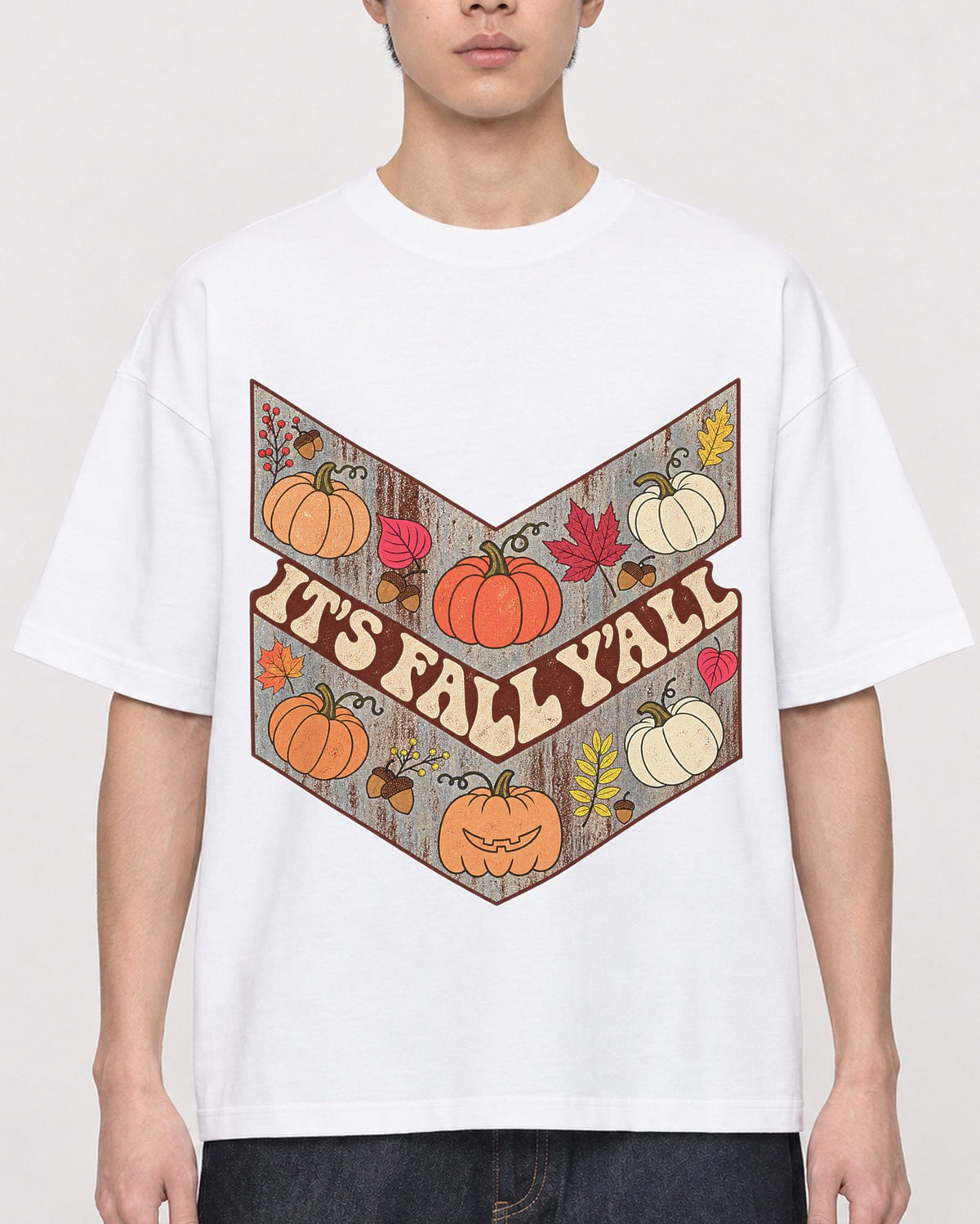 Mockup Boxy Heavyweight Tee White male close-up 01