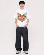 Mockup Boxy Heavyweight Tee White male full-body 01