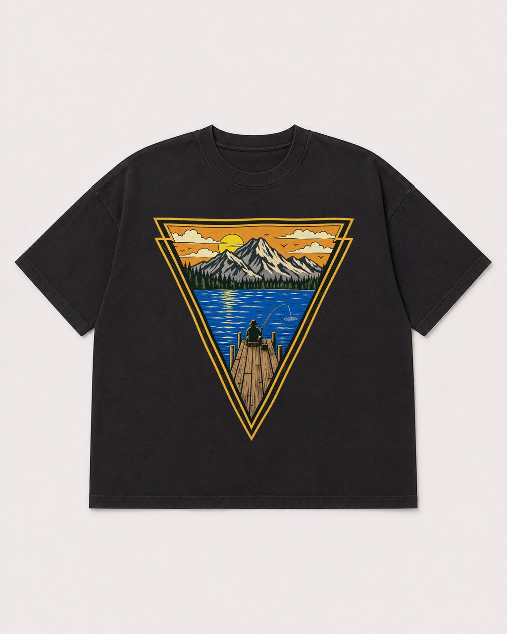Mockup Boxy Heavyweight Tee Black product