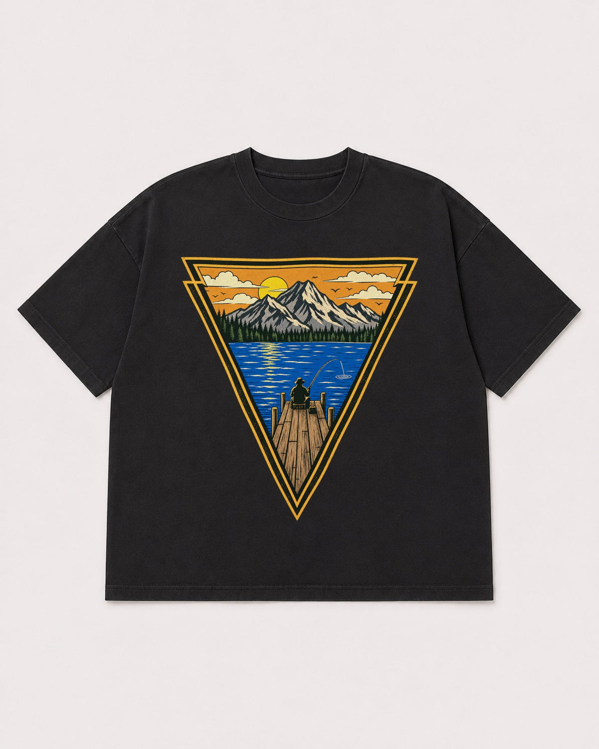 Mockup Boxy Heavyweight Tee Black product