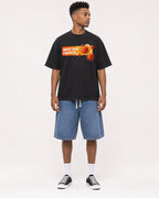 Mockup Boxy Heavyweight Tee Black male full-body 15