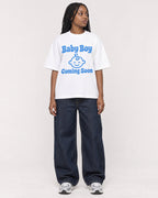 Mockup Boxy Heavyweight Tee White female full-body 04