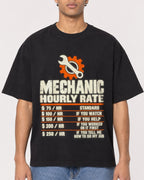 Mockup Boxy Heavyweight Tee Black male close-up 10