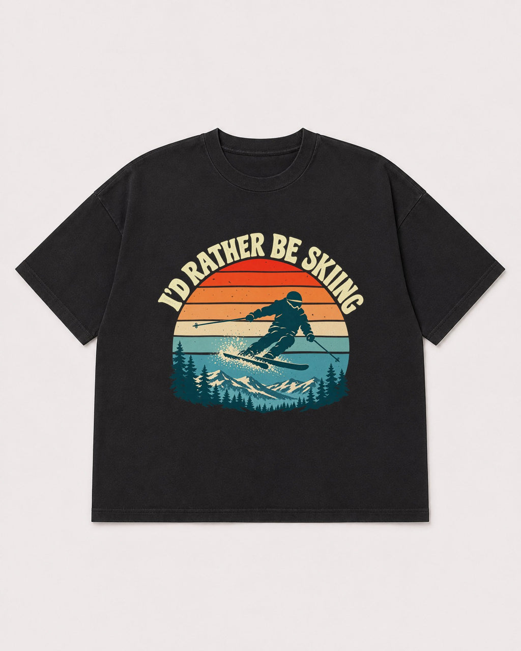 Mockup Boxy Heavyweight Tee Black product