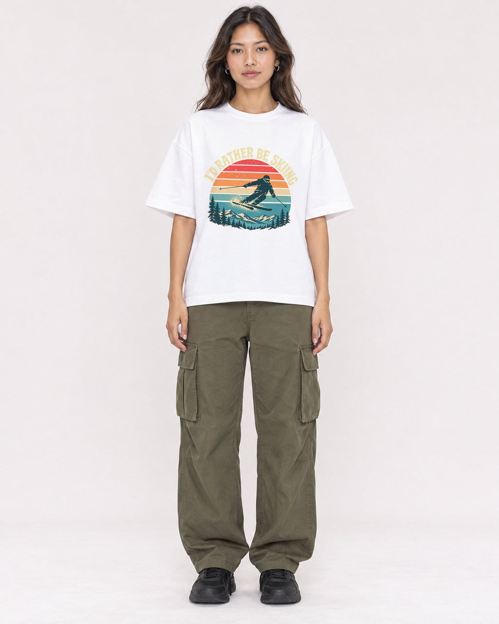 Mockup Boxy Heavyweight Tee White female full-body 02