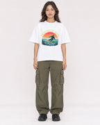 Mockup Boxy Heavyweight Tee White female full-body 02