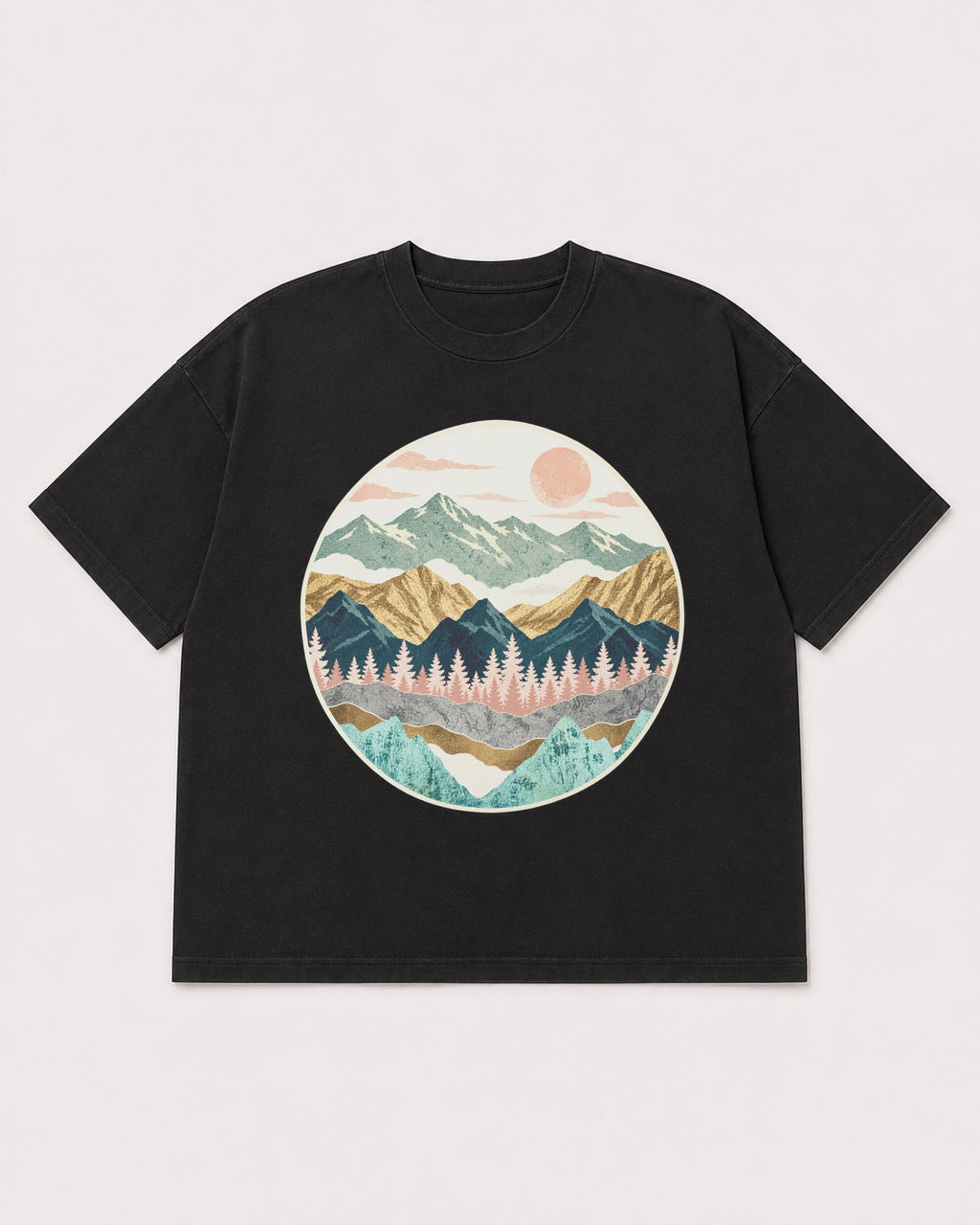 Mockup Boxy Heavyweight Tee Black product