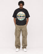 Mockup Boxy Heavyweight Tee Black male full-body 04