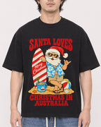 Mockup Boxy Heavyweight Tee Black male close-up 03